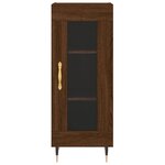 vidaXL Buffet haut Chêne marron 34 5x34x180 cm Bois d'ingénierie