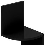 vidaXL Étagère d'angle murale noir brillant 19x19x123 cm