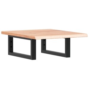 vidaXL Étagère de vasque murale acier et bois de chêne massif