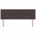 vidaXL Tête de Lit LED avec tête de lit Marron foncé 160 cm tissu