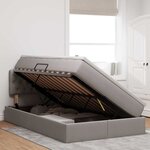 vidaXL Lit avec des lumières à LED Taupe 120 x 200 cm tissu