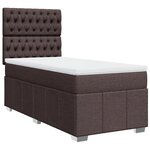 vidaXL Sommier à lattes de lit avec matelas Marron foncé 100x200 cm