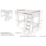 Combinaison lit + garde-robe + bureau blanc