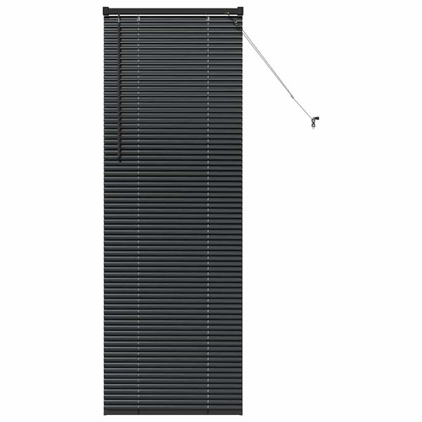 vidaXL Store de Fenêtre avec des rideaux Autre Noir 80 x 130 cm Aluminium