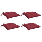 vidaXL Coussins de palette lot de 4 rouge bordeaux 50x50x7 cm