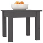 vidaXL Table basse Gris 35x35x30 cm Bois massif de pin