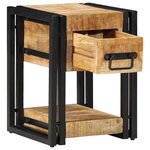 vidaXL Cabinet de chevet 2 Pièces 30 x 30 x 40 cm bois de manguier massif