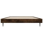 vidaXL Cadre de lit sans matelas chêne fumé 90x200cm bois d'ingénierie