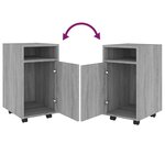 vidaXL Armoire appoint à roues Sonoma gris 33x38x60 cm