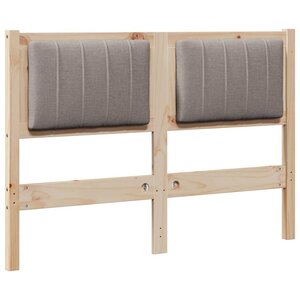 vidaXL Tête de lit capitonnée Marron 120 cm Pin massif