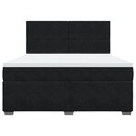 vidaXL Sommier à lattes de lit avec matelas Noir 180x200 cm Velours