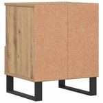 vidaXL Table de chevet chêne artisanal 40x35x50 cm bois d’ingénierie