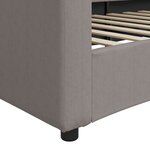 vidaXL Lit de repos taupe 100x200 cm tissu