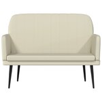Banc banquette 107 x 80 x 81 cm synthétique crème 02_0010581