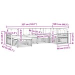 vidaXL Ensemble de canapés d'extérieur 6 pc Naturel et Crème