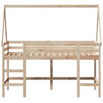 vidaXL Lit superposé avec échelle et toit sans matelas 90x190 cm