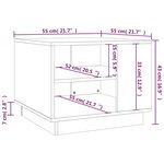 vidaXL Table basse Chêne fumé 55x55x43 cm Aggloméré