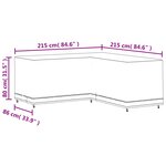 vidaXL Housse pour canapé en forme de L noir 215x215x80 cm oxford 420D