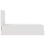VidaXL Lit ottoman avec matelas blanc 90x200 cm similicuir
