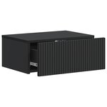 vidaXL Cabinet de chevet mural avec tiroir Noir 49 x 34 5 x 20 cm