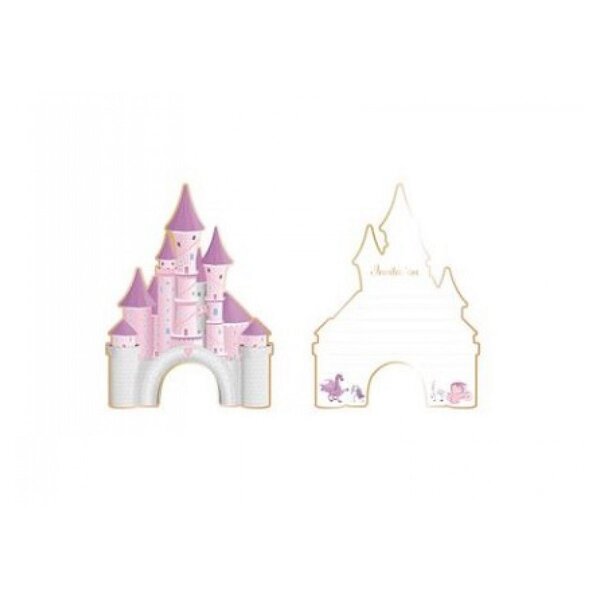 Set de 8 invitations Princesse