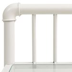 vidaXL Tables de chevet 2 Pièces Blanc et transparent Métal et verre