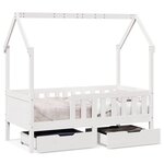 vidaXL Cadre de lit enfant avec tiroirs sans matelas 70x140 cm bois