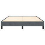 vidaXL Cadre de lit gris foncé 137x190 cm velours