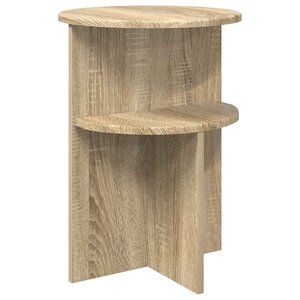vidaXL Table d'appoint Chêne Sonoma Ø 39 5 x 55 cm Bois d'ingénierie