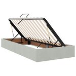 vidaXL Cadre de lit ottoman Gris clair 90 x 190 cm Velours