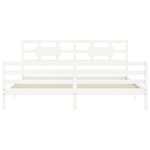 vidaXL Cadre de lit sans matelas blanc bois massif