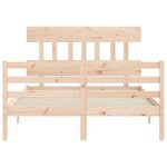 vidaXL Cadre de lit sans matelas 140x190 cm bois massif