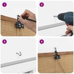 vidaXL Stores et Occultants Autre Marron Clair Bambou