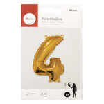 Ballon en aluminium chiffre 4 or 40cm