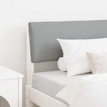 vidaXL Tête de lit capitonnée Gris clair 100 cm Pin massif