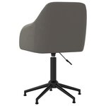 vidaXL Chaise pivotante de salle à manger Gris foncé Velours