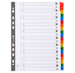 Jeu d'intercalaire alphabétique 20 positions en carte blanche 170g  onglets Mylar® A4 EXACOMPTA