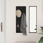 vidaXL Porte-manteau mural Montage mural Chêne noir 30 x 1.5 x 80 cm