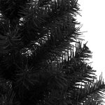 vidaXL Sapin de Noël artificiel avec support noir 150 cm PVC