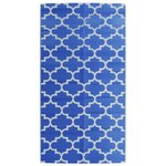vidaXL Tapis d'extérieur ARAKIL bleu 80x150 cm PP