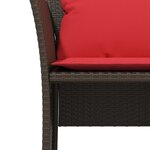 vidaXL Chaise de jardin avec tabouret marron résine tressée