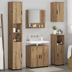 vidaXL Ensemble de mobilier de salle de bain 5 Pièces chêne artisanal