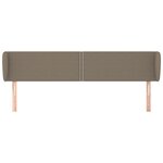 vidaXL Tête de lit avec oreilles Taupe 183x23x78/88 cm Tissu
