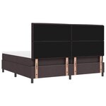 vidaXL Lit à ressorts avec matelas Marron foncé 200 x 200 cm tissu