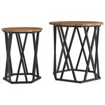 vidaXL Table basse 2 pc Bois Ancien 50 x 50 x 50 cm