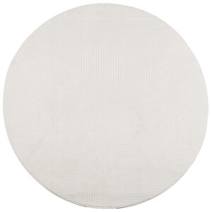 vidaXL Tapis IZA poils courts style scandinave crème Ø 200 cm