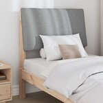 vidaXL Tête de lit capitonnée Gris clair 75 cm Pin massif