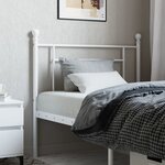 vidaXL Tête de lit métal blanc 100 cm