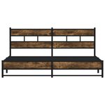 vidaXL Cadre de lit en métal sans matelas chêne fumé 200x200 cm