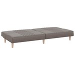 vidaXL Canapé-lit taupe tissu